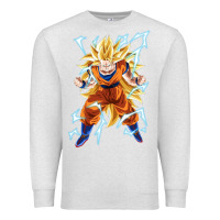 Oatmeal Heather super saiyan Premium Sweatshirt - artisFamous