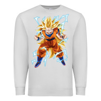 Dove Grey super saiyan Premium Sweatshirt - artisFamous