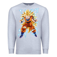 Heather Grey super saiyan Premium Sweatshirt - artisFamous