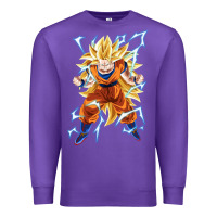 Purple super saiyan Premium Sweatshirt - artisFamous
