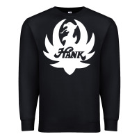 Black white and black hank art Premium Sweatshirt - artisFamous