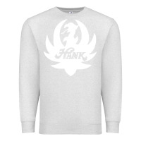 Oatmeal Heather white and black hank art Premium Sweatshirt - artisFamous