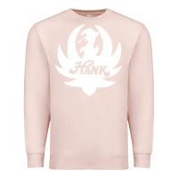 Pale Pink white and black hank art Premium Sweatshirt - artisFamous