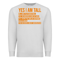 Dove Grey yes i am tall Premium Sweatshirt - artisFamous