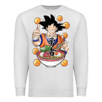 Oatmeal Heather Saiyan Ramen Premium Sweatshirt - artisFamous