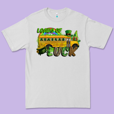 Loads Of Luck School Bus Premium Tee Designed By Cowgirlartshop