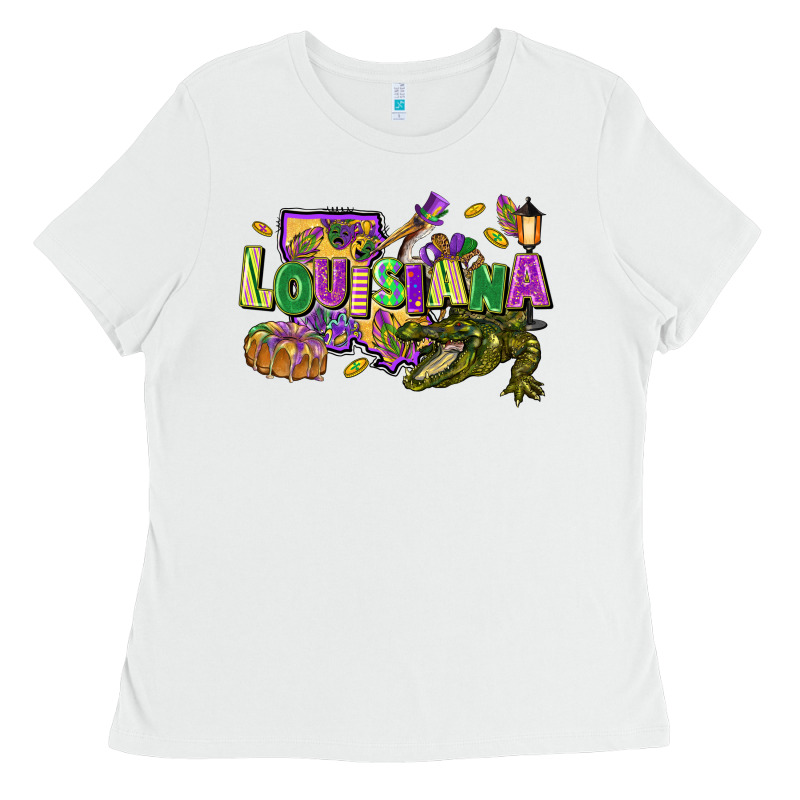 Louisiana Mardi Gras Ladies Tee by FaDigitalArtStudio | Teevron