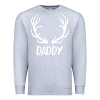 Heather Grey Daddy Deer Premium Sweatshirt - artisFamous