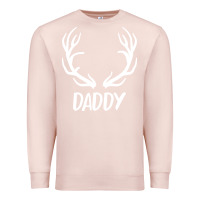 Pale Pink Daddy Deer Premium Sweatshirt - artisFamous