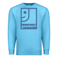 Ocean Blue GOODWILL Premium Sweatshirt - artisFamous