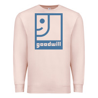 Pale Pink GOODWILL Premium Sweatshirt - artisFamous