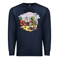 Navy wavves Premium Sweatshirt - artisFamous