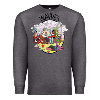 Charcoal Heather wavves Premium Sweatshirt - artisFamous