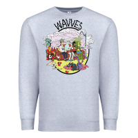 Heather Grey wavves Premium Sweatshirt - artisFamous