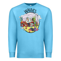 Ocean Blue wavves Premium Sweatshirt - artisFamous