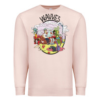 Pale Pink wavves Premium Sweatshirt - artisFamous