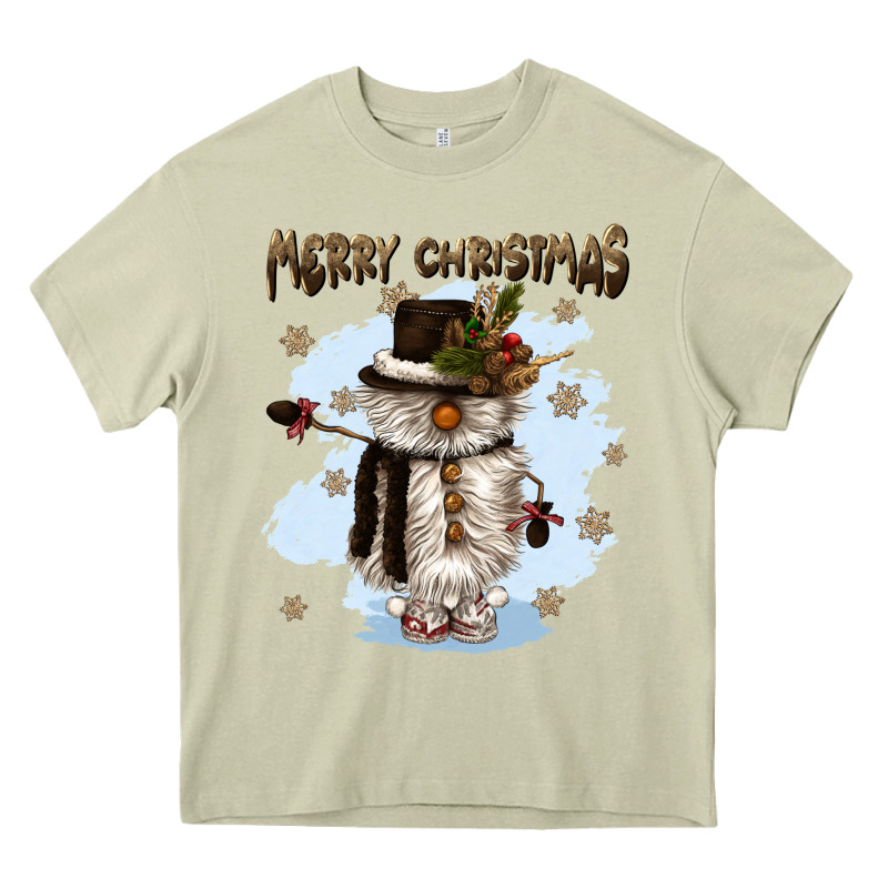 Merry Christmas Snowman Heavy Core Tee by CowGirlArtShop | Teevron