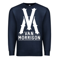 Navy Van Morrison Music Premium Sweatshirt - artisFamous