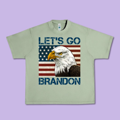 American Bald Eagle Let's Go Brandon Urban Heavy Tee Designed By Jasminsmagicworld