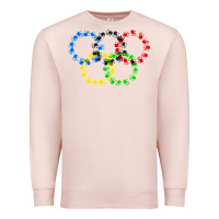 Pale Pink winter olympics Premium Sweatshirt - artisFamous