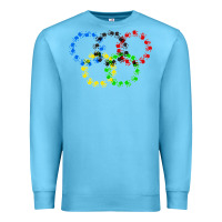 Ocean Blue winter olympics Premium Sweatshirt - artisFamous