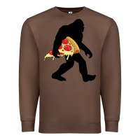 Chestnut bigfoot carrying pizza Premium Sweatshirt - artisFamous