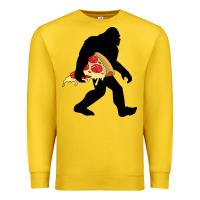 Lemon bigfoot carrying pizza Premium Sweatshirt - artisFamous
