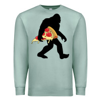 Seafoam bigfoot carrying pizza Premium Sweatshirt - artisFamous