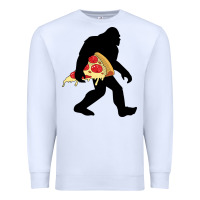 Bigfoot Carrying Pizza Premium Sweatshirt | Teevron