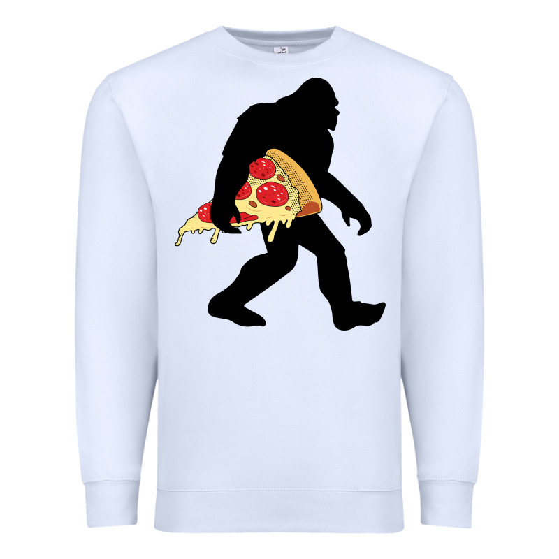 Bigfoot Carrying Pizza Premium Sweatshirt by artisFamous | Teevron
