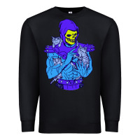 Black skeletor's cat premium scoop csic las Premium Sweatshirt - artisFamous