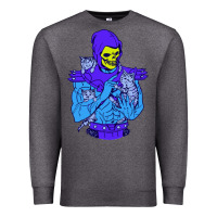 Charcoal Heather skeletor's cat premium scoop csic las Premium Sweatshirt - artisFamous
