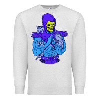 Oatmeal Heather skeletor's cat premium scoop csic las Premium Sweatshirt - artisFamous