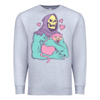 Heather Grey skeletor's cat premium scoop classic Premium Sweatshirt - artisFamous