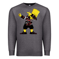 Charcoal Heather dabbing bart Premium Sweatshirt - artisFamous