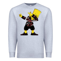 Heather Grey dabbing bart Premium Sweatshirt - artisFamous