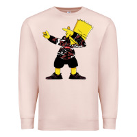 Pale Pink dabbing bart Premium Sweatshirt - artisFamous