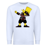 White dabbing bart Premium Sweatshirt - artisFamous
