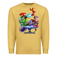 Antique Gold superheroes Premium Sweatshirt - artisFamous