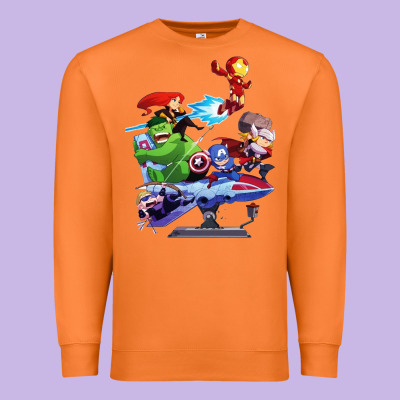 Superheroes Premium Sweatshirt Designed By Artisfamous