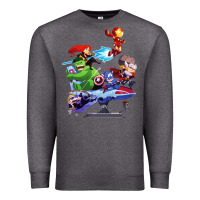 Charcoal Heather superheroes Premium Sweatshirt - artisFamous