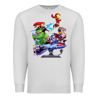 Dove Grey superheroes Premium Sweatshirt - artisFamous