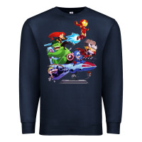 Navy superheroes Premium Sweatshirt - artisFamous