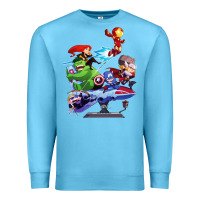 Ocean Blue superheroes Premium Sweatshirt - artisFamous