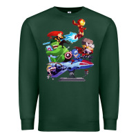 Sports Green superheroes Premium Sweatshirt - artisFamous