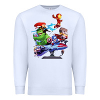 White superheroes Premium Sweatshirt - artisFamous