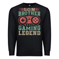 Black SON BROTHER GAMING LEGEND Premium Sweatshirt - artisFamous