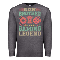 Charcoal Heather SON BROTHER GAMING LEGEND Premium Sweatshirt - artisFamous