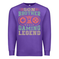 Purple SON BROTHER GAMING LEGEND Premium Sweatshirt - artisFamous