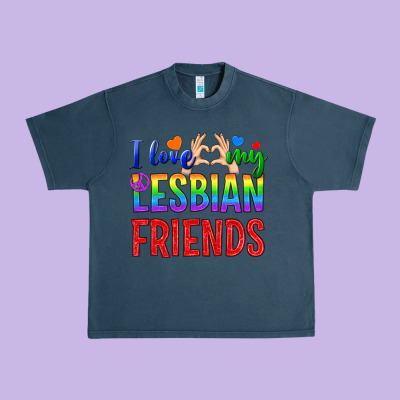 I Love My Lesbian Friends Urban Heavy Tee Designed By Bundleandbundleshop
